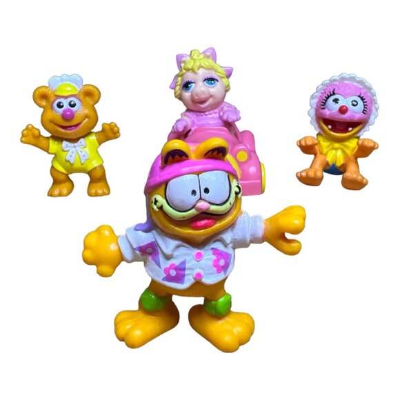 Vintage 1986 McDonald's Muppet Babies Garfield Action Figures Set of 4 - Picture 4 of 6